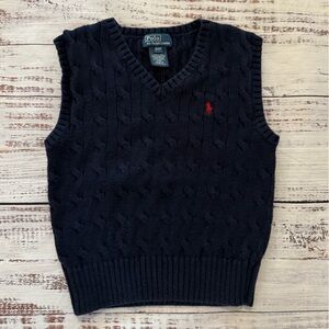 Polo Ralph Lauren Cable Knit Navy Sweater Vest